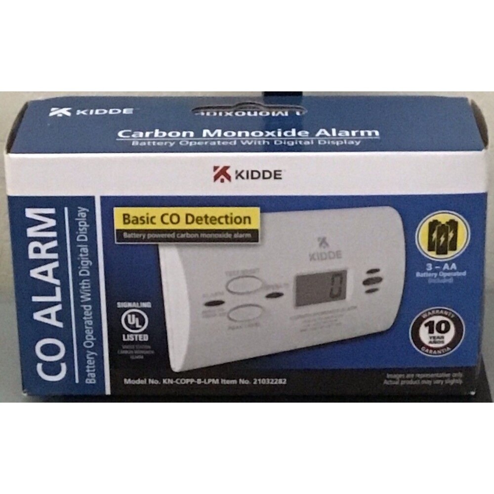 Kidde KN-COPP-B-LPM Battery Operated Carbon Monoxide Alarm w/Digital Display 824